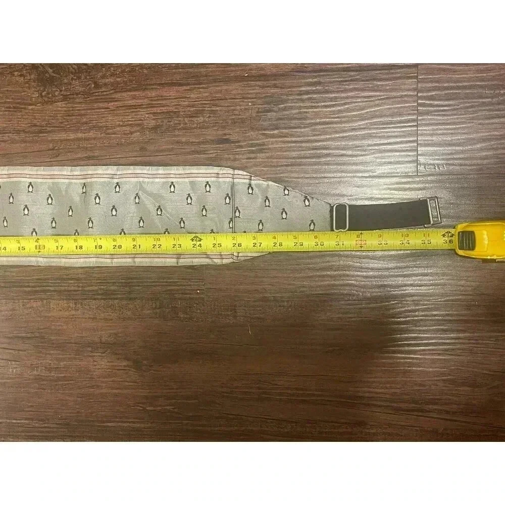 Cummerbund Men’s 100% Silk Penguin Patter Adjustable Tuxedo Accessories‎ - Picture 6 of 6